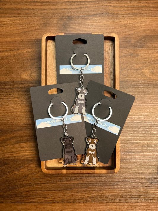 Schnauzer Body Acrylic Keychain